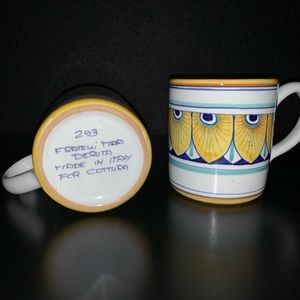 2 Fratelli Mari Deruta made in Italy cup/mugs
